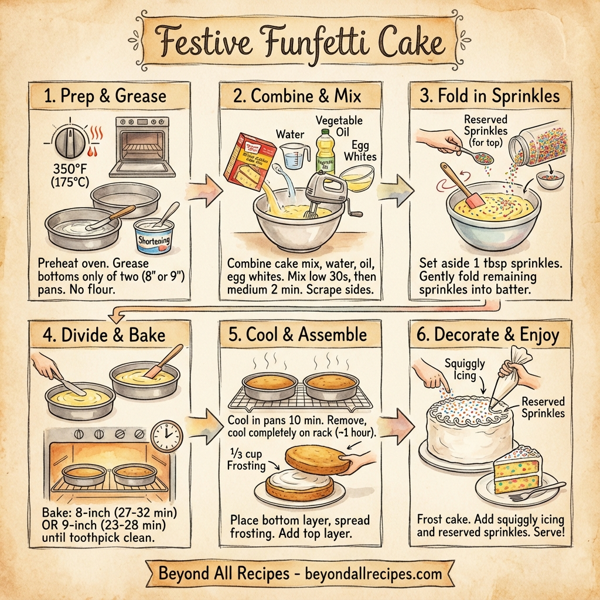 Festive Funfetti Cake instructions