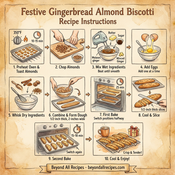 Festive Gingerbread Almond Biscotti instructions