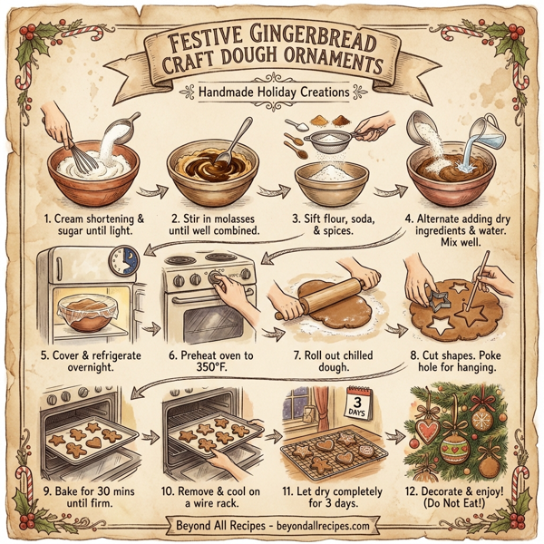 Festive Gingerbread Craft Dough Ornaments instructions