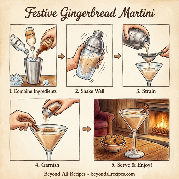 Festive Gingerbread Martini instructions