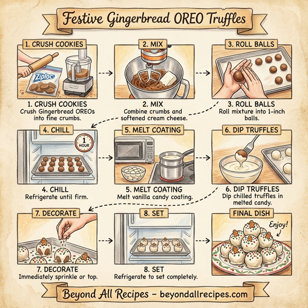 Festive Gingerbread OREO Truffles instructions