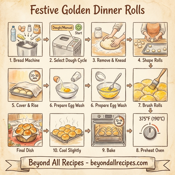 Festive Golden Dinner Rolls instructions