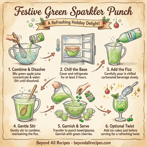 Festive Green Sparkler Punch instructions