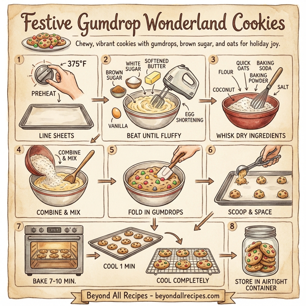 Festive Gumdrop Wonderland Cookies instructions
