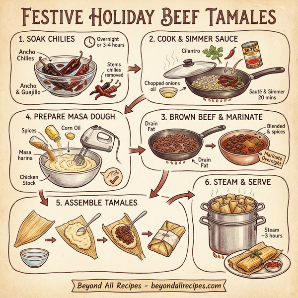 Festive Holiday Beef Tamales instructions