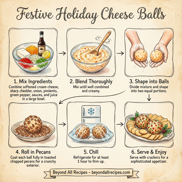 Festive Holiday Cheese Balls instructions