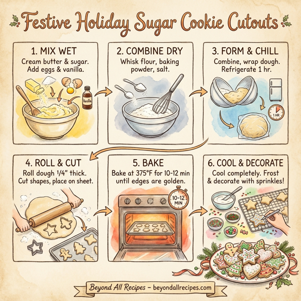Festive Holiday Sugar Cookie Cutouts instructions