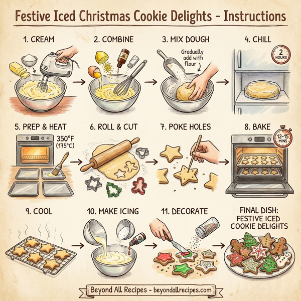Festive Iced Christmas Cookie Delights instructions