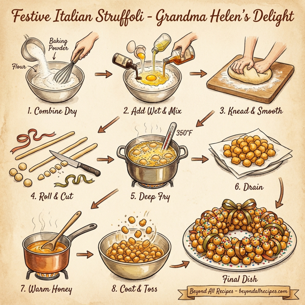 Festive Italian Struffoli - Grandma Helen's Delight instructions