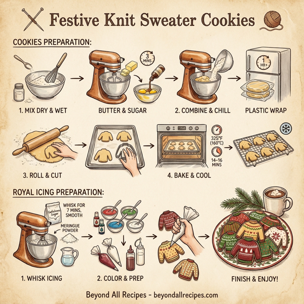 Festive Knit Sweater Cookies instructions