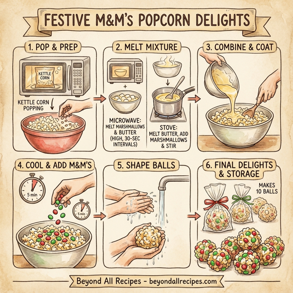 Festive M&M's Popcorn Delights instructions
