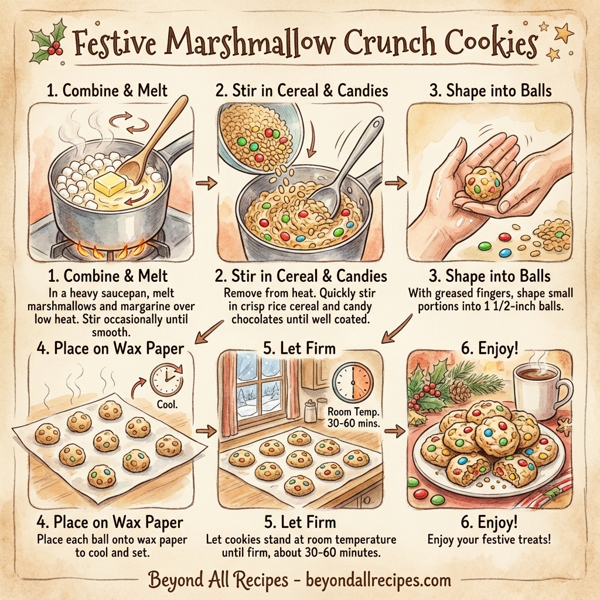 Festive Marshmallow Crunch Cookies instructions