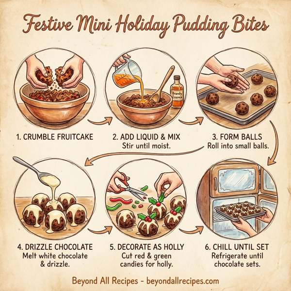 Festive Mini Holiday Pudding Bites instructions