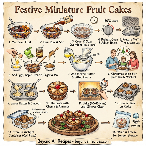 Festive Miniature Fruit Cakes instructions