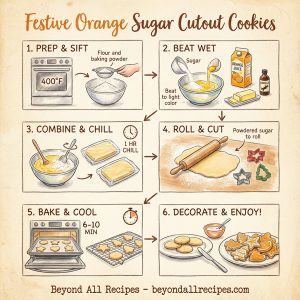Festive Orange Sugar Cutout Cookies instructions