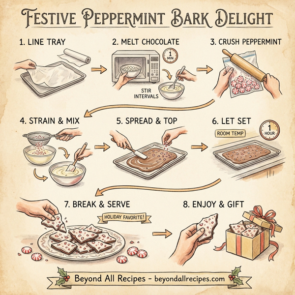Festive Peppermint Bark Delight instructions