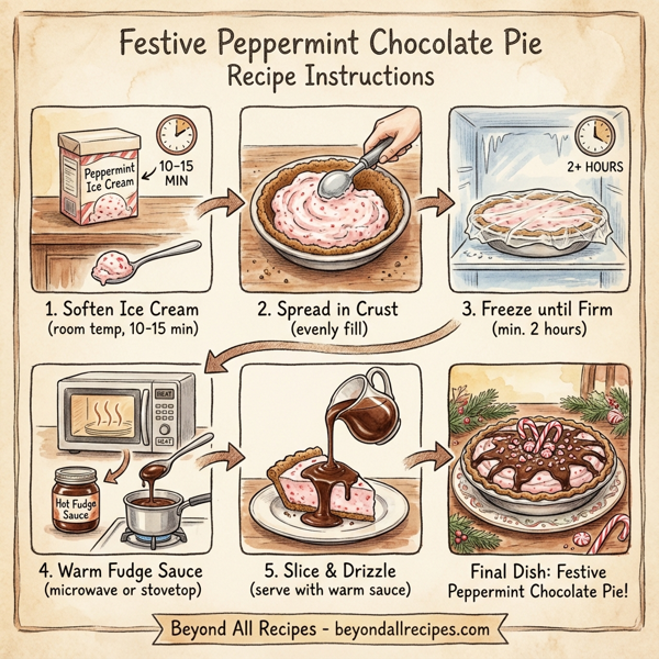 Festive Peppermint Chocolate Pie instructions