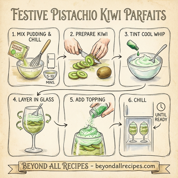 Festive Pistachio Kiwi Parfaits instructions