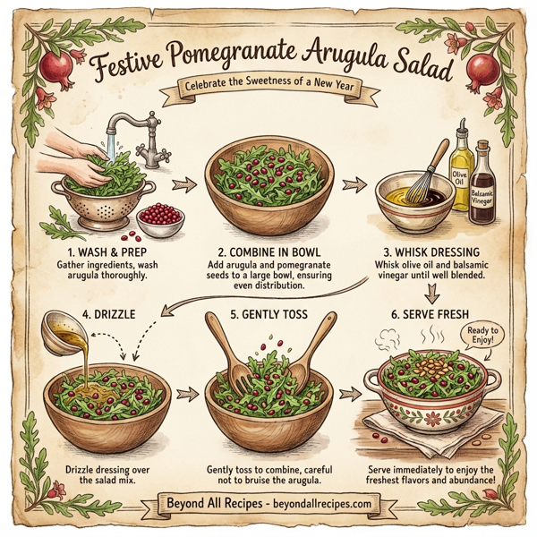 Festive Pomegranate Arugula Salad instructions