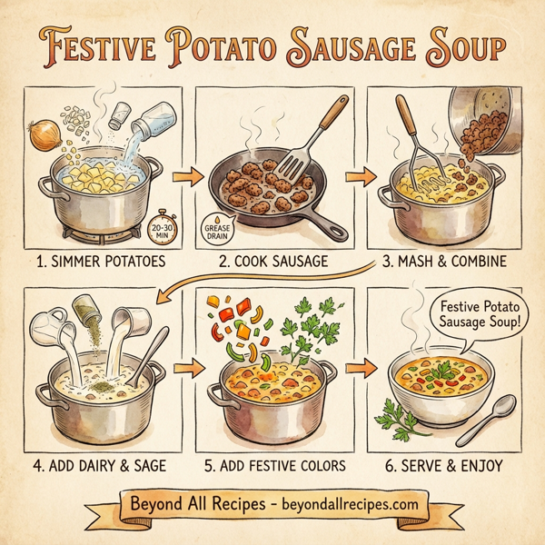Festive Potato Sausage Soup instructions