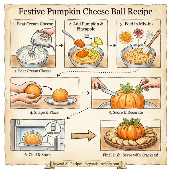 Festive Pumpkin Cheese Ball instructions
