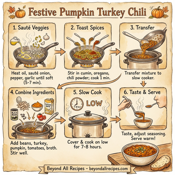 Festive Pumpkin Turkey Chili instructions