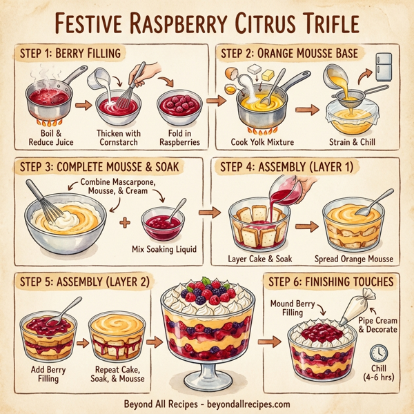 Festive Raspberry Citrus Trifle instructions