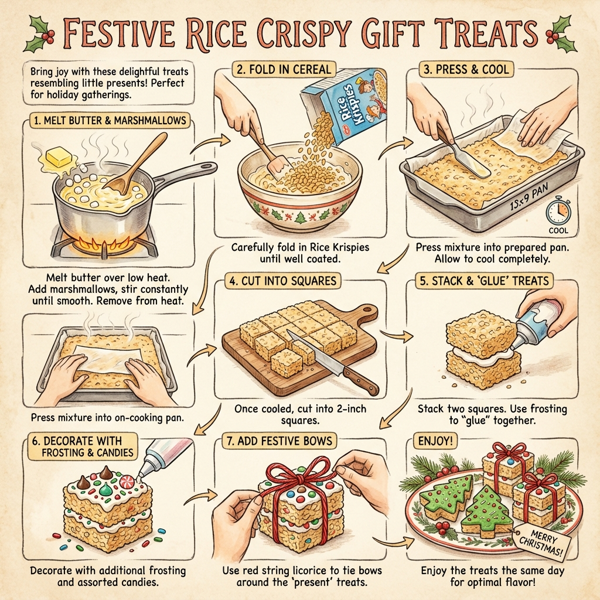 Festive Rice Crispy Gift Treats instructions