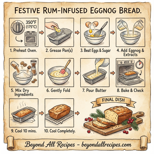 Festive Rum-Infused Eggnog Bread instructions