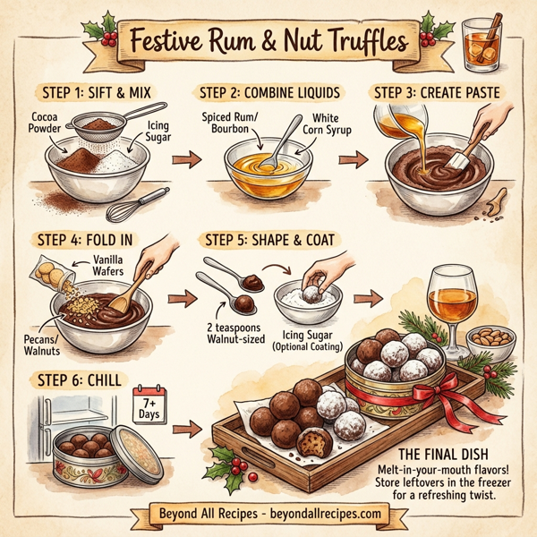 Festive Rum & Nut Truffles instructions