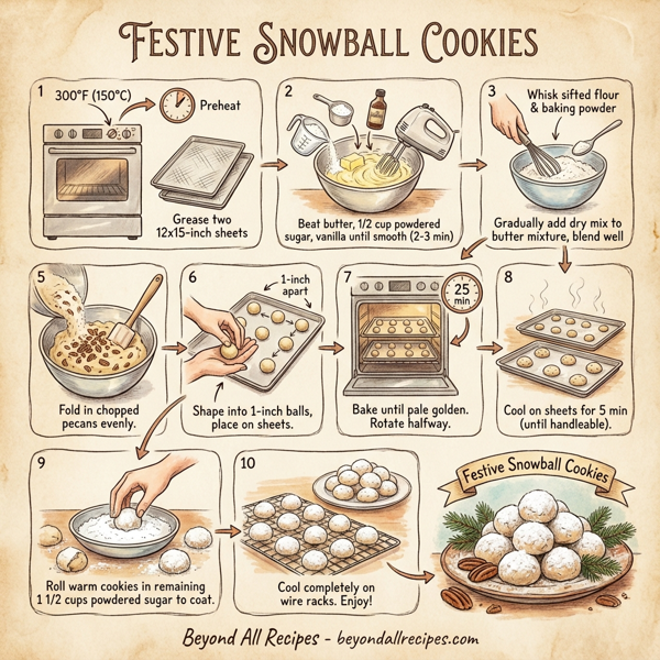 Festive Snowball Cookies instructions