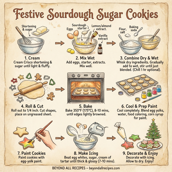 Festive Sourdough Sugar Cookies instructions