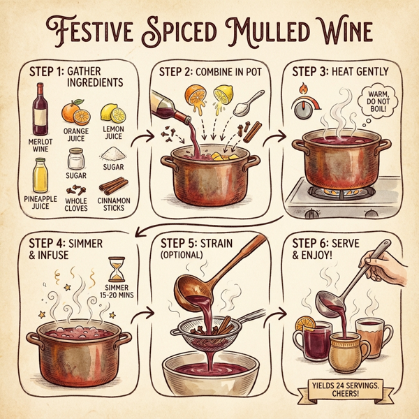 Festive Spiced Mulled Wine instructions