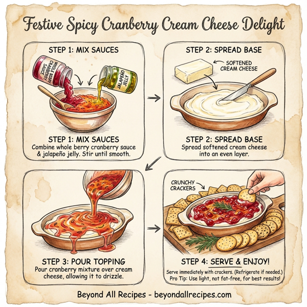 Festive Spicy Cranberry Cream Cheese Delight instructions