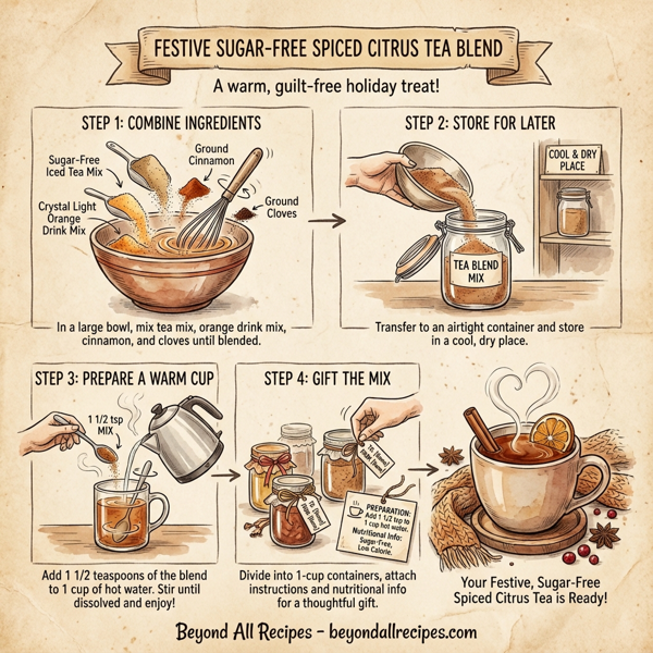 Festive Sugar-Free Spiced Citrus Tea Blend instructions