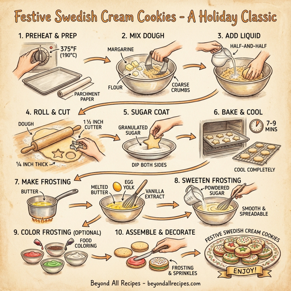Festive Swedish Cream Cookies instructions