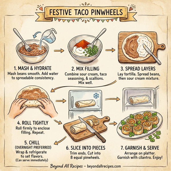 Festive Taco Pinwheels instructions