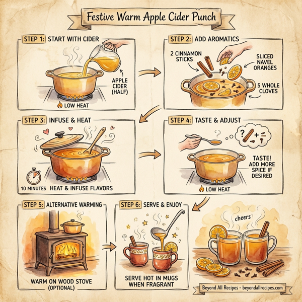 Festive Warm Apple Cider Punch instructions