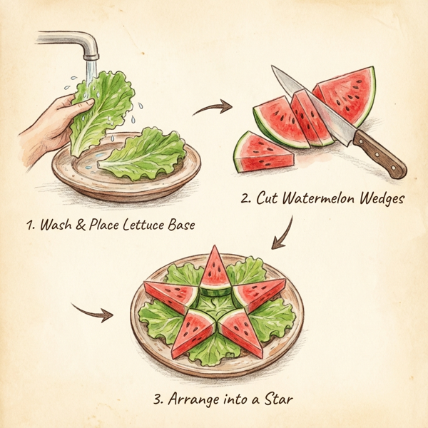 Festive Watermelon Star Salad instructions