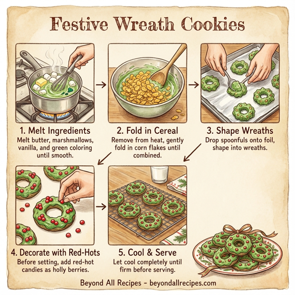 Festive Wreath Cookies instructions