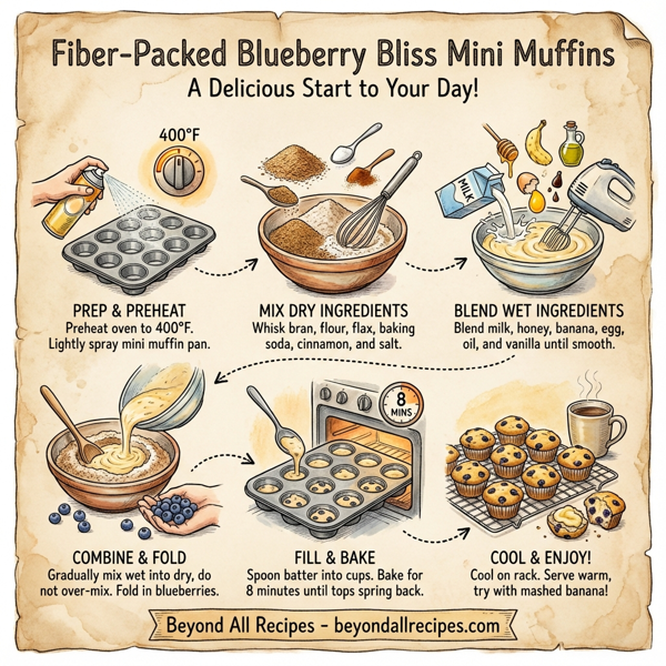Fiber-Packed Blueberry Bliss Mini Muffins instructions