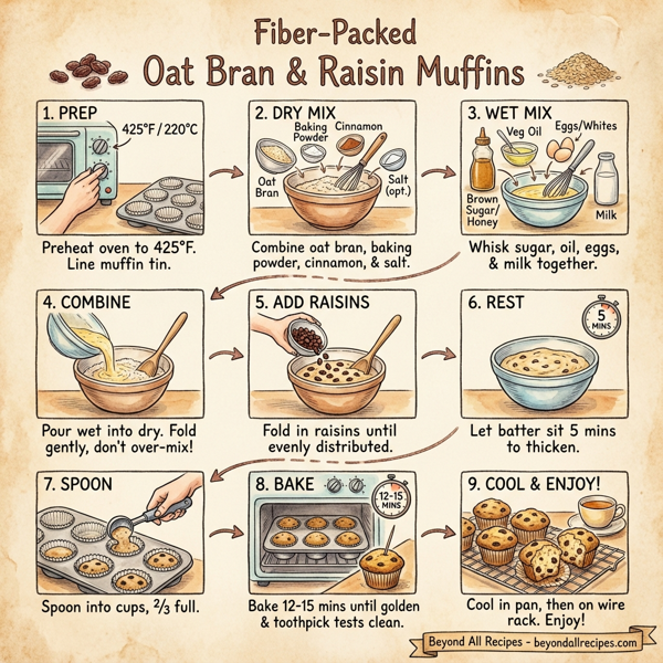 Fiber-Packed Oat Bran & Raisin Muffins instructions