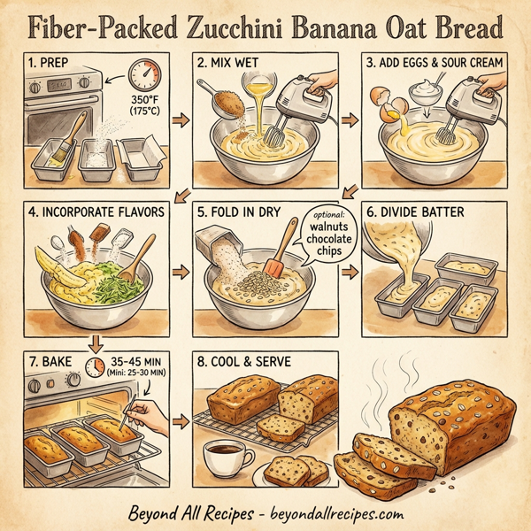 Fiber-Packed Zucchini Banana Oat Bread instructions