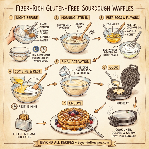 Fiber-Rich Gluten-Free Sourdough Waffles instructions