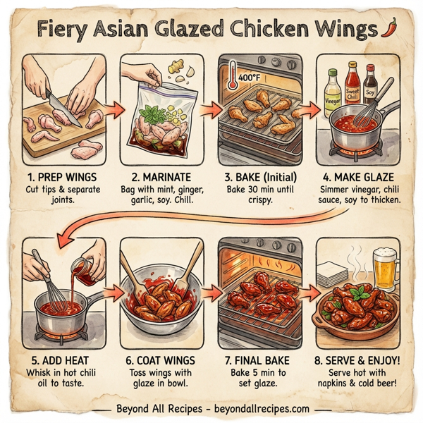 Fiery Asian Glazed Chicken Wings instructions