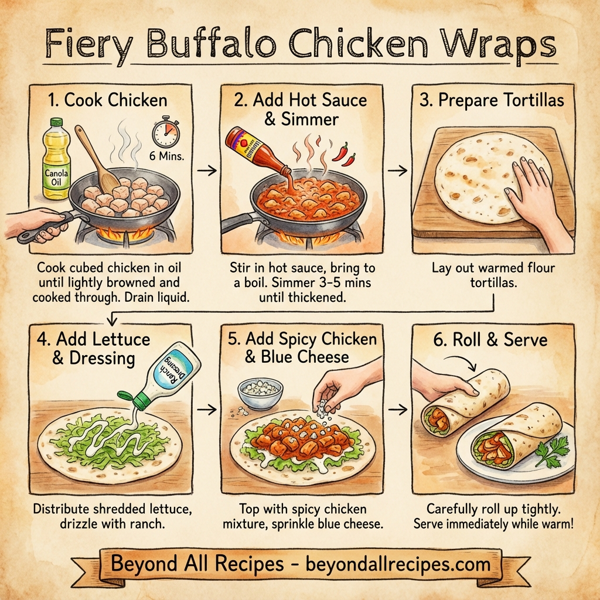 Fiery Buffalo Chicken Wraps instructions