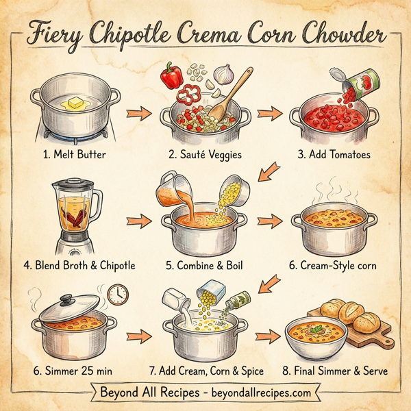 Fiery Chipotle Crema Corn Chowder instructions