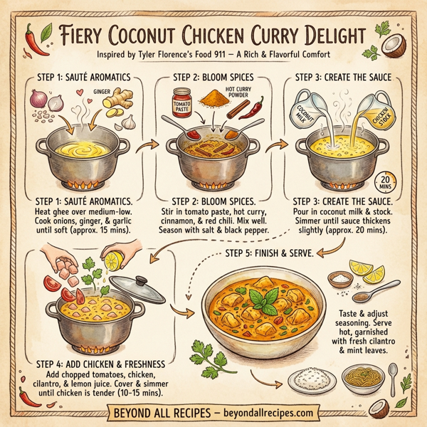 Fiery Coconut Chicken Curry Delight instructions