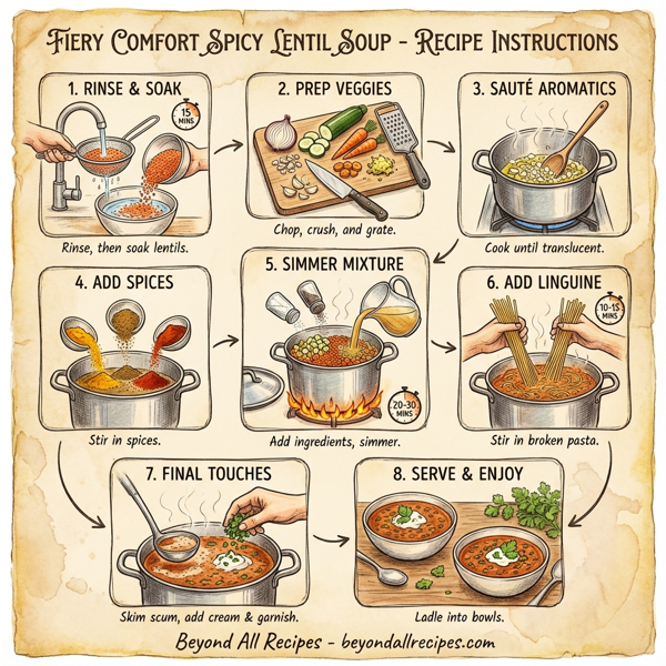 Fiery Comfort Spicy Lentil Soup instructions
