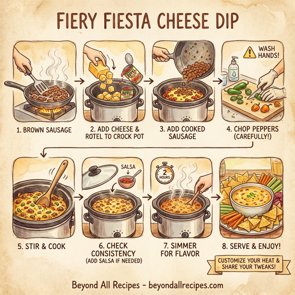 Fiery Fiesta Cheese Dip instructions